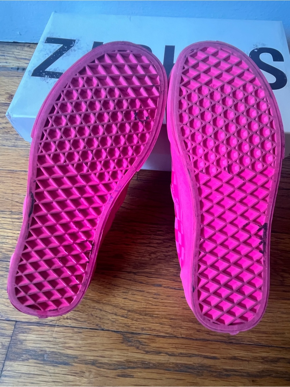 Vans Classic Slip-On Checkerboard Sneakers - Hot Pink - Picture 2 of 4